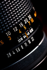 close up of lens macro