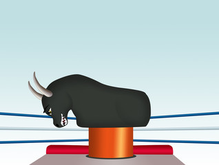 illustration of mechanical bull