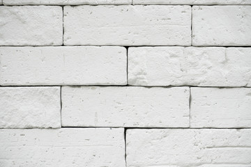 White wall brick stone background & texture