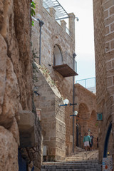 Quiet street in old city Yafo, Israel