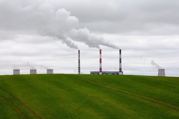 thermal power plant and green field
