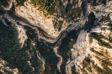 Bicaz Gorge canyon in Hasmas National Parc in the Carpathian Mountains, Transylvania, Romania