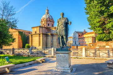 The Statue of Caesar in the Caesar Forum, Rome