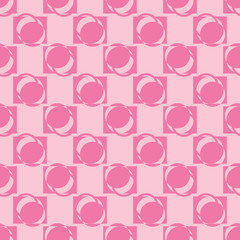 Geometric seamless pattern. Circles, square