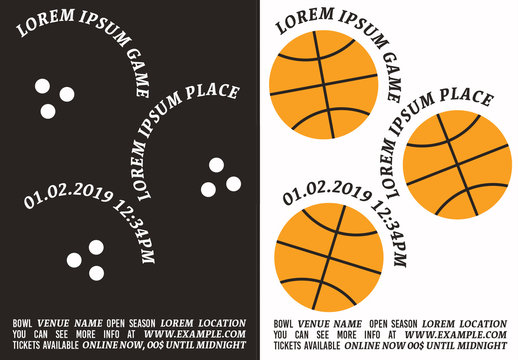 Poster Layout with Sports Illustrations