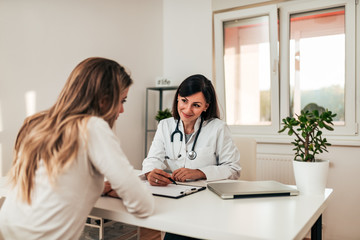 Doctor giving advice to a patient.