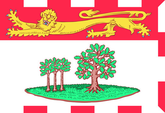 Vector flag of Prince Edward Island, province of Canada