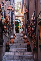 street in old town of taormina