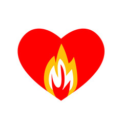 Love Fire Logo Design Element. Vector illustration