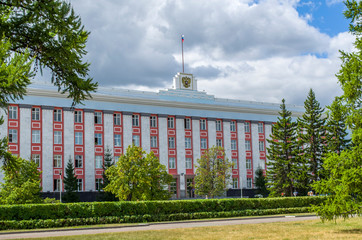 Russia. Barnaul. Administrative building on the square of Soviets