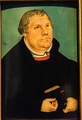 Old Portrait Painting Martin Luther's House Lutherstadt Wittenberg Germany