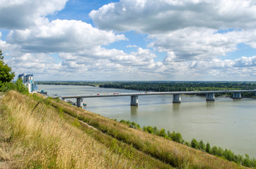 Fototapeta premium Russia. Barnaul. Bridge over the Ob river