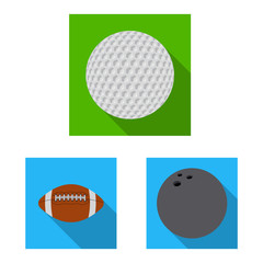Isolated object of sport and ball sign. Collection of sport and athletic vector icon for stock.