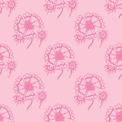 floral seamless pattern with flowers