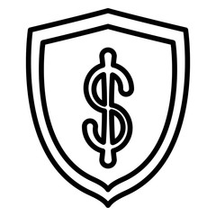 money and shield design