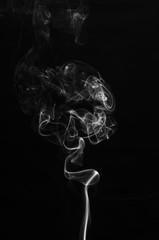 abstract white gray smoke in dark background.