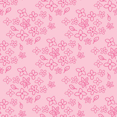 abstract floral seamless pattern with flowers