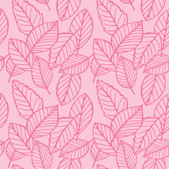 Fototapeta premium abstract floral seamless pattern with leaves