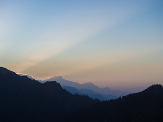 Obraz premium Sunrise on Poon Hill