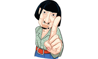 man action cartoon, vector