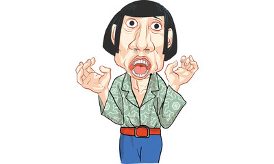 man action cartoon, vector