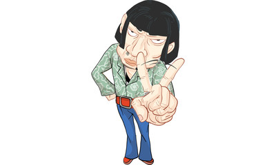 man action cartoon, vector