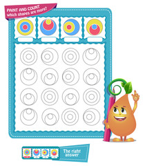 Game How many  shapes  paint