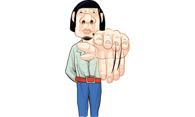 man action cartoon, vector