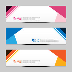 Vector abstract design banner web template.