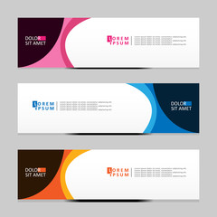 Vector abstract design banner web template.