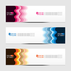 Vector abstract design banner web template.