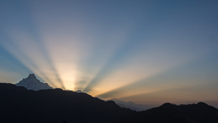 Obraz premium Sunrise on Poon Hill