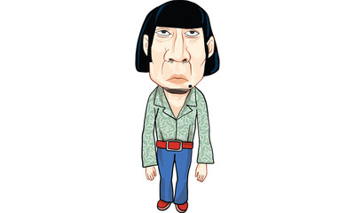 man action cartoon, vector