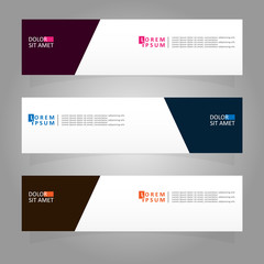 Vector abstract design banner web template.