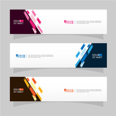 Vector abstract design banner web template.
