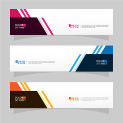 Vector abstract design banner web template.
