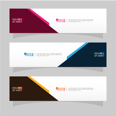 Vector abstract design banner web template.
