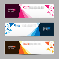 Vector abstract design banner web template.