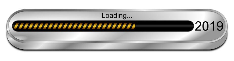 2019 Loading bar - 3D illustration