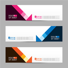 Vector abstract design banner web template.