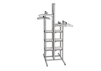 sketch dressing room vector