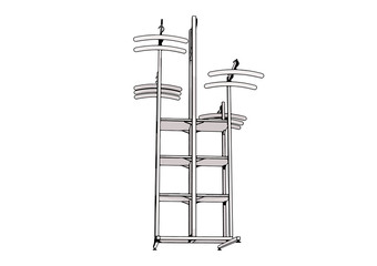 sketch dressing room vector