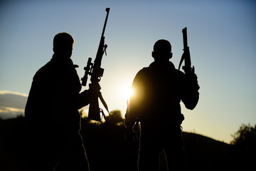 Hunting with partner provide greater measure safety fun and rewarding. Hunters friends gamekeepers...