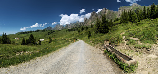 View of the Alvier from Alp Palfies, Swiss Alps above Sargans