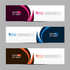 Vector abstract design banner web template.