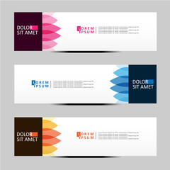 Vector abstract design banner web template.