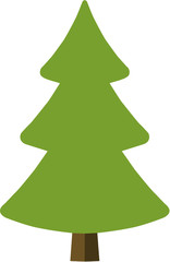 Christmas tree flat design style