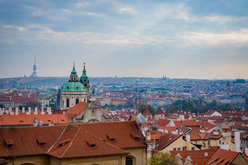 Naklejka na ściany i meble Vue panoramique sur la ville de Prague