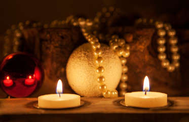 bougie fête de Noël 