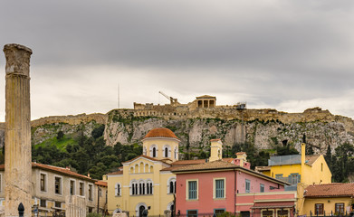Hadrian's Library Monastiraki Square Agora Acropolis Athens Greece
